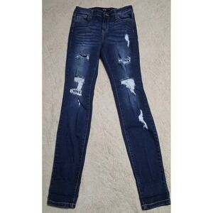 Cello Jeans Womens Size 11 Distressed Skinny Jeans Heavily Shredded Ripped Denim